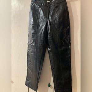 a new day Black Croc-Embossed Straight Leg Pants